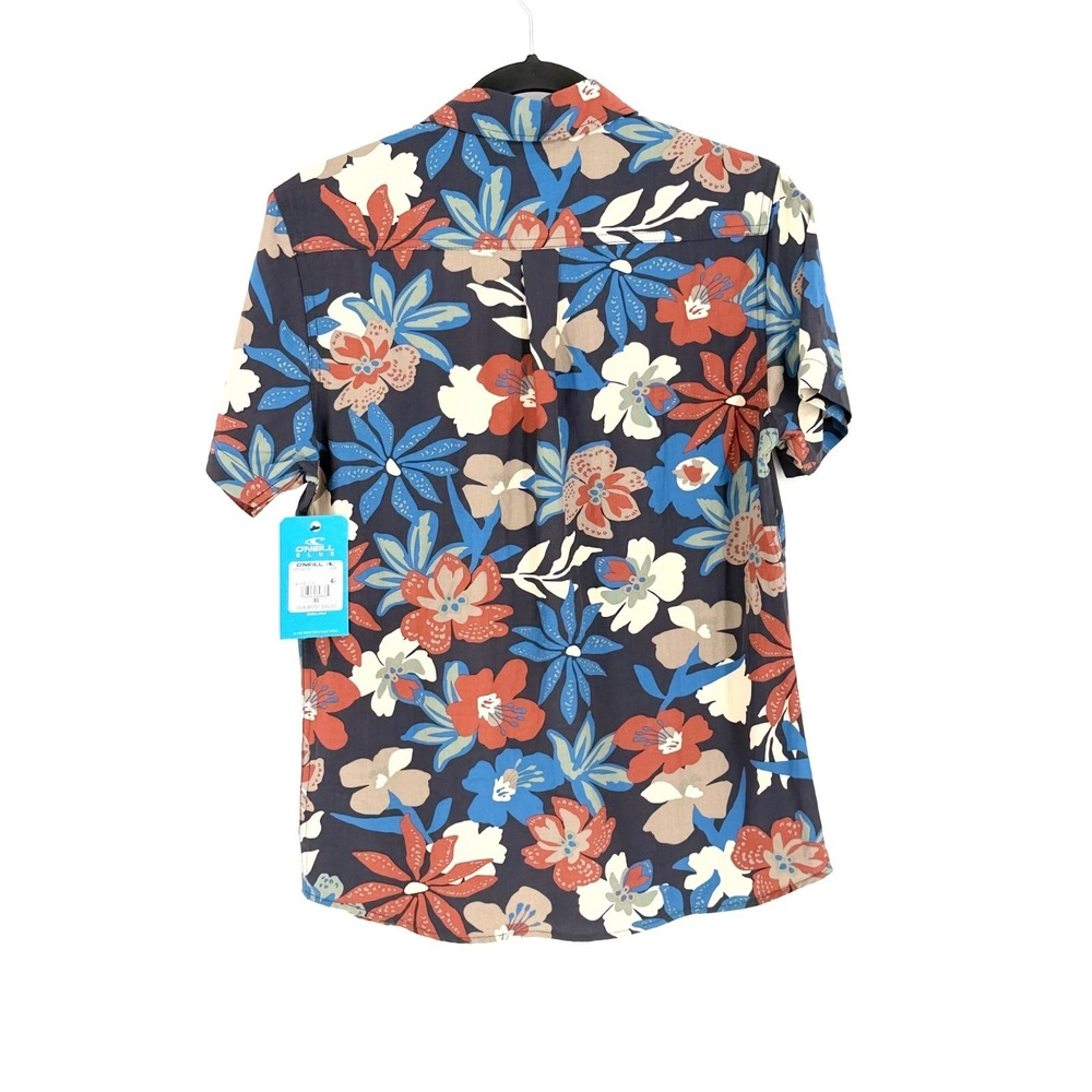 O'Neill Youth XL Tropical Floral Hawaiian Button-Up Shirt Surf‎ Beach NWT - Picture 3 of 5